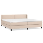 Εικόνα της Κρεβάτι Boxspring με Στρώμα Καπουτσίνο 200x200εκ.από Συνθ.Δέρμα Hobbo