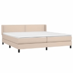 Εικόνα της Κρεβάτι Boxspring με Στρώμα Καπουτσίνο 200x200εκ.από Συνθ.Δέρμα Hobbo