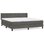 Εικόνα της Κρεβάτι Boxspring με Στρώμα Σκούρο Γκρι 180x200 εκ. Βελούδινο Hobbo