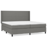 Εικόνα της Κρεβάτι Boxspring με Στρώμα Σκούρο Γκρι 200x200 εκ. Υφασμάτινο Hobbo