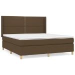 Εικόνα της Κρεβάτι Boxspring με Στρώμα Σκούρο Καφέ 180x200 εκ Υφασμάτινο Hobbo