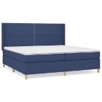 Εικόνα της Κρεβάτι Boxspring με Στρώμα Μπλε 200x200 εκ. Υφασμάτινο Hobbo