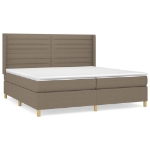 Εικόνα της Κρεβάτι Boxspring με Στρώμα Taupe 200x200 εκ. Υφασμάτινο Hobbo