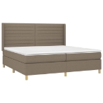 Εικόνα της Κρεβάτι Boxspring με Στρώμα Taupe 200x200 εκ. Υφασμάτινο Hobbo