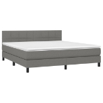 Εικόνα της Κρεβάτι Boxspring με Στρώμα & LED Σκ.Γκρι 180x200 εκ Υφασμάτινο Hobbo