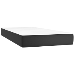 Εικόνα της Κρεβάτι Boxspring με Στρώμα Μαύρο 200x200 εκ. Συνθετικό Δέρμα Hobbo