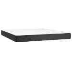 Εικόνα της Κρεβάτι Boxspring με Στρώμα Μαύρο 180x200εκ.από Συνθετικό Δέρμα Hobbo