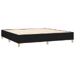 Εικόνα της Κρεβάτι Boxspring με Στρώμα Μαύρο 200x200 εκ. Υφασμάτινο Hobbo