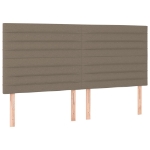 Εικόνα της Κρεβάτι Boxspring με Στρώμα Taupe 200x200 εκ. Υφασμάτινο Hobbo