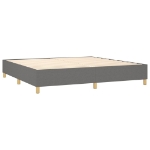 Εικόνα της Κρεβάτι Boxspring με Στρώμα Σκούρο Γκρι 200x200 εκ. Υφασμάτινο Hobbo