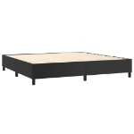 Εικόνα της Κρεβάτι Boxspring με Στρώμα Μαύρο 200x200 εκ. Συνθετικό Δέρμα Hobbo