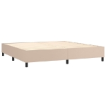 Εικόνα της Κρεβάτι Boxspring με Στρώμα Καπουτσίνο 200x200εκ.από Συνθ.Δέρμα Hobbo