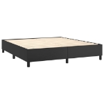 Εικόνα της Κρεβάτι Boxspring με Στρώμα Μαύρο 180x200εκ.από Συνθετικό Δέρμα Hobbo