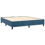 Εικόνα της Κρεβάτι Boxspring με Στρώμα Σκούρο Μπλε 180x200 εκ. Βελούδινο Hobbo