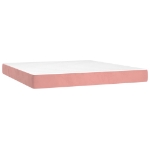 Εικόνα της Κρεβάτι Boxspring με Στρώμα Ροζ 180x200 εκ. Βελούδινο Hobbo