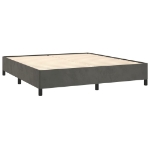 Εικόνα της Κρεβάτι Boxspring με Στρώμα Σκούρο Γκρι 180x200 εκ. Βελούδινο Hobbo