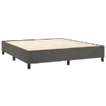 Εικόνα της Κρεβάτι Boxspring με Στρώμα Σκούρο Γκρι 180x200 εκ. Βελούδινο Hobbo