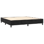 Εικόνα της Κρεβάτι Boxspring με Στρώμα Μαύρο 200x200 εκ. Βελούδινο Hobbo