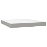 Εικόνα της Κρεβάτι Boxspring με Στρώμα & LED Αν.Γκρι 180x200 εκ Υφασμάτινο Hobbo