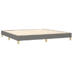 Εικόνα της Κρεβάτι Boxspring με Στρώμα & LED Σκ.Γκρι 200x200εκ. Υφασμάτινο Hobbo