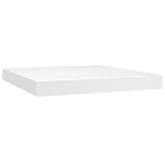 Εικόνα της Κρεβάτι Boxspring με Στρώμα & LED Λευκό 180x200 εκ. Συνθ. Δέρμα Hobbo