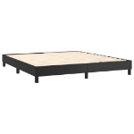 Εικόνα της Κρεβάτι Boxspring με Στρώμα & LED Μαύρο 180x200 εκ. Συνθ. Δέρμα Hobbo