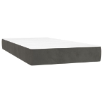 Εικόνα της Κρεβάτι Boxspring με Στρώμα & LED Σκ. Γκρι 200x200εκ. Βελούδινο Hobbo