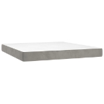 Εικόνα της Κρεβάτι Boxspring με Στρώμα & LED Αν.Γκρι 180x200 εκ. Βελούδινο Hobbo