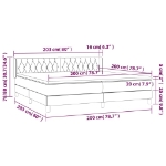 Εικόνα της Κρεβάτι Boxspring με Στρώμα Ανοιχτό Γκρι 200x200 εκ. Υφασμάτινο Hobbo