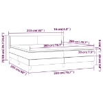 Εικόνα της Κρεβάτι Boxspring με Στρώμα Λευκό 200x200 εκ. Συνθετικό Δέρμα Hobbo