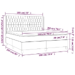 Εικόνα της Κρεβάτι Boxspring με Στρώμα Σκούρο Γκρι 180x200 εκ Υφασμάτιν Hobbo