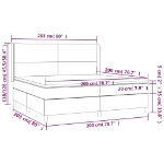 Εικόνα της Κρεβάτι Boxspring με Στρώμα Μαύρο 200x200 εκ. Υφασμάτινο Hobbo