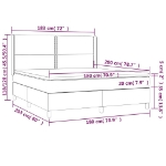 Εικόνα της Κρεβάτι Boxspring με Στρώμα Ανοιχτό Γκρι 180x200 εκ. Υφασμάτινο Hobbo