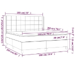 Εικόνα της Κρεβάτι Boxspring με Στρώμα Σκούρο Γκρι 180x200 εκ Υφασμάτιν Hobbo