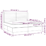 Εικόνα της Κρεβάτι Boxspring με Στρώμα Μαύρο 200x200 εκ. Υφασμάτινο Hobbo