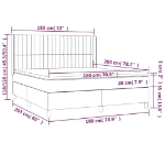 Εικόνα της Κρεβάτι Boxspring με Στρώμα Σκούρο Γκρι 180x200 εκ Υφασμάτιν Hobbo