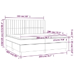 Εικόνα της Κρεβάτι Boxspring με Στρώμα Σκούρο Γκρι 200x200 εκ. Υφασμάτινο Hobbo