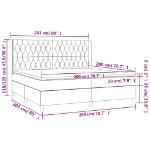 Εικόνα της Κρεβάτι Boxspring με Στρώμα Ανοιχτό Γκρι 200x200 εκ. Υφασμάτινο Hobbo