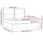 Εικόνα της Κρεβάτι Boxspring με Στρώμα Μαύρο 180x200εκ.από Συνθετικό Δέρμα Hobbo