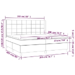 Εικόνα της Κρεβάτι Boxspring με Στρώμα Σκούρο Γκρι 200x200 εκ. Βελούδινο Hobbo