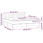 Εικόνα της Κρεβάτι Boxspring με Στρώμα & LED Σκ.Γκρι 180x200 εκ Υφασμάτινο Hobbo