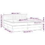 Εικόνα της Κρεβάτι Boxspring με Στρώμα & LED Μπλε 200x200 εκ. Υφασμάτινο Hobbo