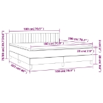 Εικόνα της Κρεβάτι Boxspring με Στρώμα & LED Σκ.Γκρι 180x200 εκ Υφασμάτινο Hobbo