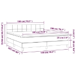 Εικόνα της Κρεβάτι Boxspring με Στρώμα & LED Αν.Γκρι 180x200 εκ. Βελούδινο Hobbo