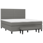 Εικόνα της Κρεβάτι Boxspring με Στρώμα Σκούρο Γκρι 180x200 εκ Υφασμάτιν Hobbo