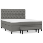 Εικόνα της Κρεβάτι Boxspring με Στρώμα Σκούρο Γκρι 180x200 εκ Υφασμάτιν Hobbo