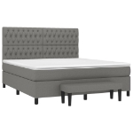 Εικόνα της Κρεβάτι Boxspring με Στρώμα Σκούρο Γκρι 180x200 εκ Υφασμάτιν Hobbo