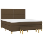 Εικόνα της Κρεβάτι Boxspring με Στρώμα Σκούρο Καφέ 180x200 εκ Υφασμάτινο Hobbo