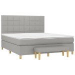 Εικόνα της Κρεβάτι Boxspring με Στρώμα Ανοιχτό Γκρι 180x200 εκ. Υφασμάτινο Hobbo