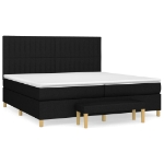 Εικόνα της Κρεβάτι Boxspring με Στρώμα Μαύρο 200x200 εκ. Υφασμάτινο Hobbo